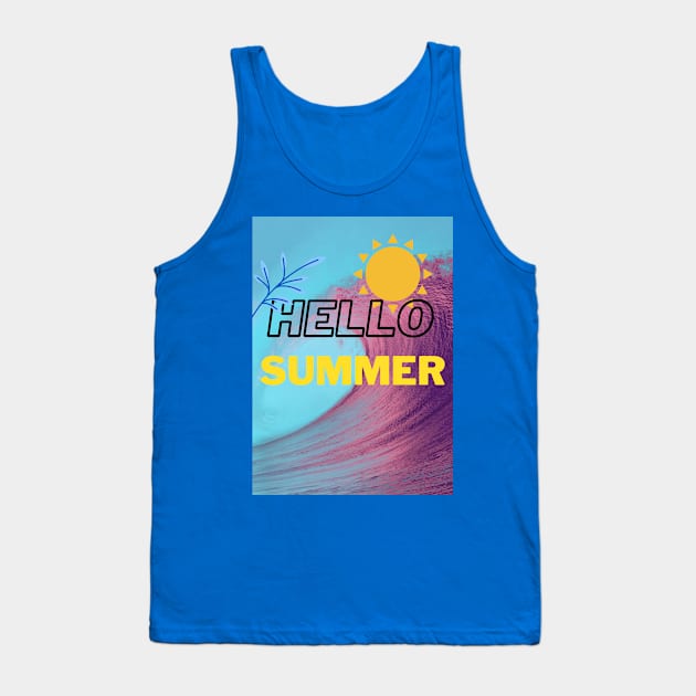 Hello Summer Tank Top by HarlinDesign